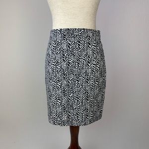 Express Black & White Pencil Skirt